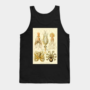 Squid and Octopus Gamochonia by Ernst Haeckel Tank Top